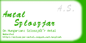 antal szloszjar business card